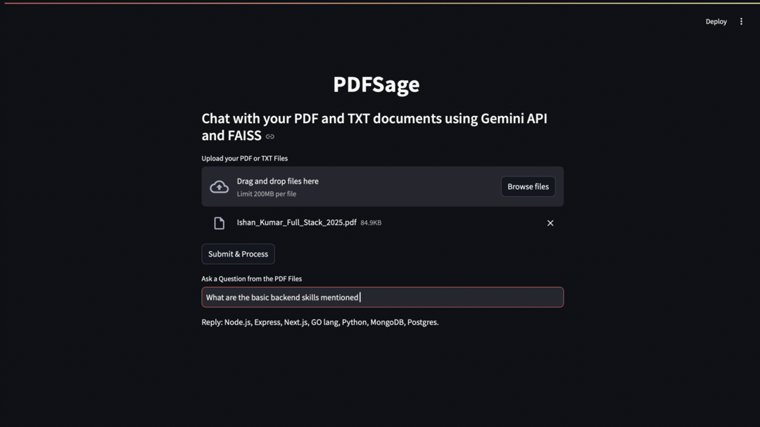 PDFSage - PDF Chatbot